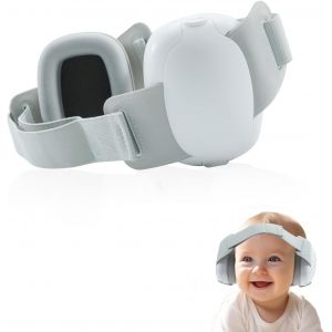 Mdy-Casque Anti Bruit Bébé,Antidérapant Casque Anti Bruit Enfant Confortable Et Réglable,Casque De Plein Air Anti Bruit Bebe Voyage,Convient Aux Bébés De 0-36 Mois (Blanc) - Neuf