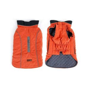 Veste Réfléchissante Chaude Pour Chien - 3xl Orange, Manteau Élégant Avec Fermeture À Ruban Magique, Trou Pour Laisse, Confort Et Sécurité Par Tous Les Temps - Neuf