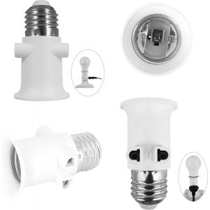 2 pi&egrave;ces par paquet adaptateur de douille de lampe prise E27 conversion en prise de courant et prise E27 - Neuf