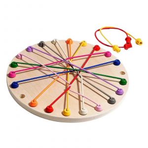 Jeu de table pour démêler les cordes, jeu d'apprentissage des couleurs, casse-tête pour garçons et filles, rond-rond - Neuf