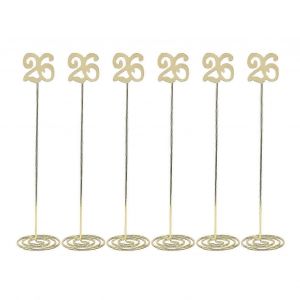 Numéros de table en métal antirouille - Set de numéros de bureau debout pour banquets et mariages numéro 26 - Neuf