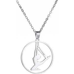 Kal-Collier De Gymnastique Rythmique En Acier Inoxydable Avec Pendentif Pour Filles - Neuf
