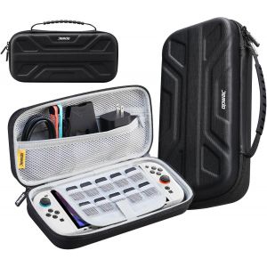 Eryi-Housse Switch 2 Compatible Nintendo Switch 2 (2025) U2013 Pochette Rigide Noire Style Mecha Avec Rangement Cartes, Étui Coque Dure Avec Manettes Fixées, Sac De Voyage Gamer - Neuf