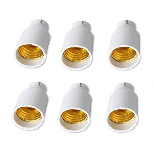 B22 à E27 Adaptateurs d'ampoule Pack de 6 douille de lampe Convertisseur de base Adaptateur de douille d'ampoule - Neuf