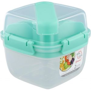Lunch Box, Boite Repas En Plastique, 1400 Ml Boîte À Déjeuner, Avec Compartiments, Sans Bpa, Fourchette Et Cuillère Pour Picnic, Travail - Neuf