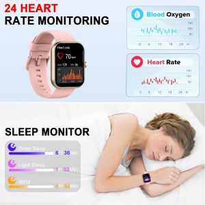 CHENG-Montre Connect&eacute;e Femme Homme, Smartwatch Appel Bluetooth, 1.96""HD Montre Connect&eacute;e Podom&egrave;tre Sommeil Fr&eacute;quence Cardiaque, 113+ Sportifs IP68 &Eacute;tanche Montre Sport, Montre Intelligente pour Andro - Neuf