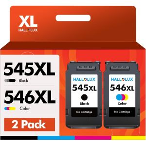 Pg-545Xl Cl-546Xl Replacement Pour Canon 545 546 546 Xl Cartouches D'Encre Multipack Pour Pixma Mx495 Ts3150 Ts3150 Ts3151 Mg2550S Mg3050 Tr4550 Mg2950 Tr4551 Mg2450 Mg2500 (1 Noir 1 Couleur) - Neuf