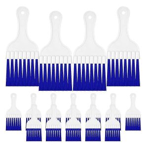 16PCS climatiseur condenseur brosse de nettoyage réfrigérateur brosse de bobine de réfrigérateur nettoyage de bobine HVAC petit Pla - Neuf