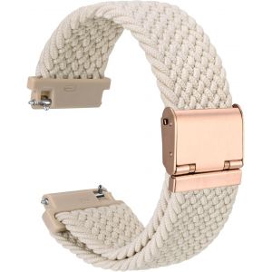 Tress&eacute; Bracelet Montre En Nylon Pour Homme Et Femme, Boucle R&eacute;glable, D&eacute;gagement Rapide, Sangles Sport Tiss&eacute;es, 18mm 19mm 20mm 21mm 22mm - Neuf