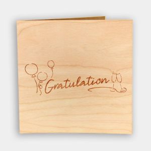 Trahoo-Carte De V?ux D'anniversaire En Bois 100% Fabriqu&eacute;e En Autriche &iquest; Carte De V?ux &iquest; Convient Pour Un Anniversaire Ou Un Anniversaire, Une Carte D'anniversaire Ou Un Cadeau D'anniversaire, Etc. - Neuf
