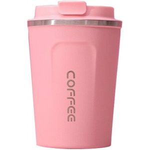 SJZG-Tasse De Voyage En Acier Inoxydable Avec Couvercle &Agrave; Double Paroi 13Oz Rose - Neuf