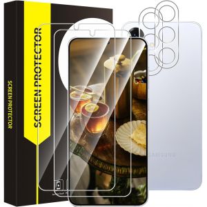 JGD-2+2 Verre tremp&eacute; pour Samsung Galaxy S25 Plus 5G, Duret&eacute; 9H Vitre Protection, Sans Bulle, 2,5D Sensibilit&eacute;, Anti-Taches, Anti Rayures, Ultra Slim HD S25 Plus Protection &eacute;cran+Cam&eacute;ra Verre - Neuf