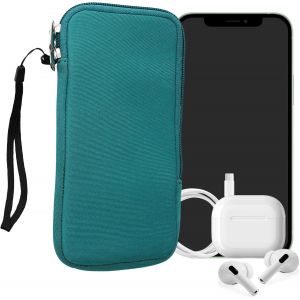 Housse Universelle Smartphone - Pochette De Protection 17,7 X 8,5 Cm Pour Téléphone Portable Xxl - 7"" En Néoprène Pétrole[CAR782675] - Neuf