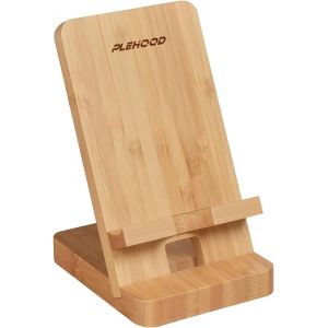 Kalanka-Support De Téléphone En Bambou, Support De Téléphone Portable Pour Bureau, Support En Bois Pour Ipad, Compatible Avec Iphone Et Tous Les Téléphones Portables (Bambou) - Neuf