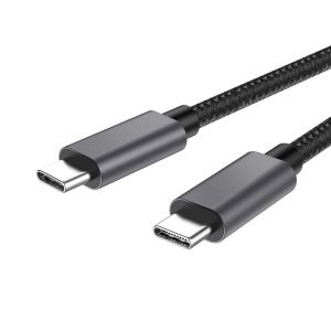 Câble USB C vers USB C 100 W/5 A 2 m, USB Type C PD Câble de chargement rapide Cordon en nylon tressé Compatible avec MacBook Pro 2020, iPad Pro 2020, Samsung Galaxy S20 et autres chargeur USB C - Neuf