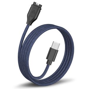 Usb C Chargeur Pour Montre Garmin, 1m/3,3ft Nylon Cable Pour Fenix 7 7s 7x 6 6s 6x 5 5s, Forerunner 935 945 745 45 45s 245, Approach S70 S60 S40 S10, Vivoactive 5/3/3s/4, Vivosport Instinct Tactix - Neuf