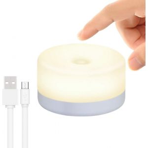 Veilleuse Pour B&eacute;b&eacute; Rechargeable, Lampe Tactile, Lampe De Chambre &Agrave; Coucher Dimmable - Neuf