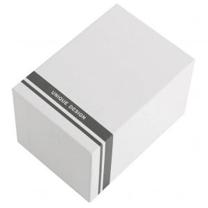 1pc 2 Couleurs Compact Rectangulaire Montre Montre-Bracelet Bo&icirc;te D'affichage Bo&icirc;tier De Collecte De Stockage (Blanc) - Neuf