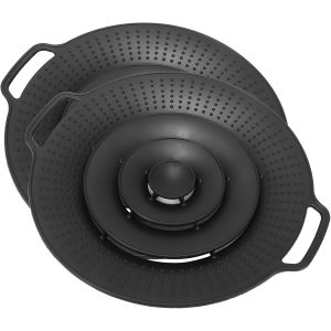 Subzonal-Lot De 2 Couvercles Anti-&Eacute;claboussures Et Anti-&Eacute;claboussures En Silicone - Passent Au Lave-Vaisselle Et Au Micro-Ondes - Diam&egrave;tre : 15-25 Cm - Couvercle De Casserole Pour Prot&eacute;ger Contre La - Neuf