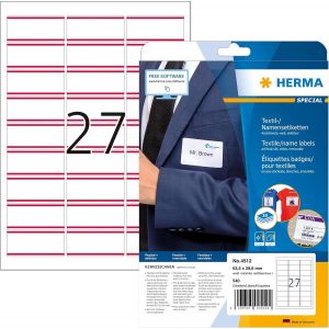 TIANYI-- Pochette de 540 badges autocollantes pour textile, En soie d'acétate (63,5 x 29,6 mm) Personnalisables et imprimables, Impression laser, (4512) - Neuf