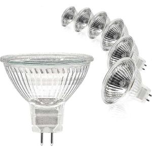 Ampoule Halog&egrave;ne Mr16 Spot, 12 V 35 W, Culot Gu5.3, Dimmable, Blanc Chaud 2700 K, Lot De 6. - Neuf