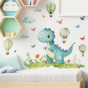 Stickers Muraux Dinosaure Grand,Autocollant Stickers Dinosaure Mural Mignon Muraux Mural Sticker 90cm X 29cm D&eacute;coration Dinosaur Chambre Pour Salon B&eacute;b&eacute; Chambre Enfants P&eacute;pini&egrave;re,1 Pi&egrave;ces - Neuf