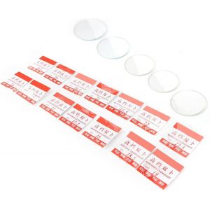 Kal-34 Pcs Ronde Plat Montre Cristal Lentille 16-32.5mm Ronde Pièces En Verre Clair Pour Accessoires Objectif De Montre - Neuf