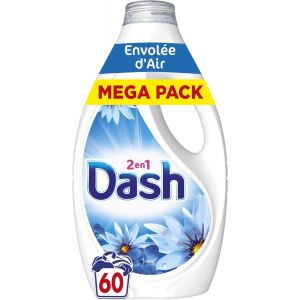 KALANKA-2en1 Lessive Liquide Envolée d'Air, 60 Lavages, 3 Semaines de Fraîcheur, Avec Lenor, Parfum Brise Marine et Fleurs Fraîches, Nettoyage en Profondeur, Fabriquée en France - Neuf