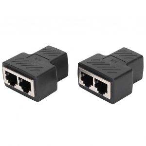 Lot de 2 repartiteurs Ethernet RJ45 1 a 2 voies, commutateurs Ethernet pour routeur, boitier TV, camera video, ordinateur - Neuf