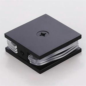 Pince en verre en laiton,Trou dans le verre Panneau fixe en U-clamp,Chrome - Neuf