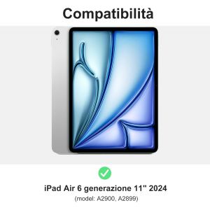 Clavier Pour Ipad Air 11 M3 2025/M2 2024, Bluetooth Amovible Étui Avec Clavier Pour Ipad Air 6 Génération 11"" 2025/2024, Clavier Italien Avec Support Stylet, Vert Foncé - Neuf