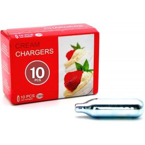 ERYI-Lot De 10 Cartouche Siphon Chantilly Ico, 8G N2O Cartouche Gaz Siphon, Recharges Protoxyde D'Azote Alimentaire Pour Mousses Et Crèmes Fraîches - Neuf