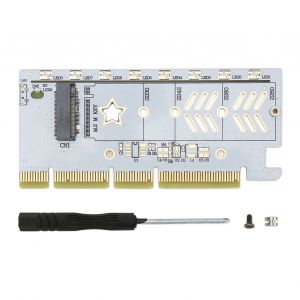 Carte adaptateur PCIe vers NVMe 64 Gbit/s PCIe 4.0 Plug and Play, SSD NVMe stable et sur vers carte PCIe pour 2230, 2242, 2260, 2280 PCIE NVME - Neuf