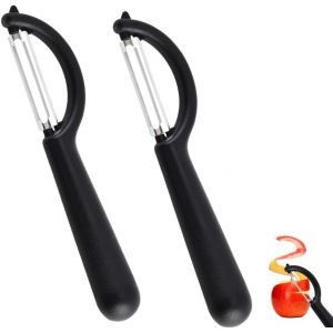 Eplucheur L&eacute;gumes,2 Pi&egrave;ces Peeler L&eacute;gumes,Econome A Julienne,&Eacute;plucheur De Pommes De Terre,&Eacute;plucheur De Cuisine Multifonction En Acier Inoxydable Pour Carottes,Concombres,Tomates - Neuf