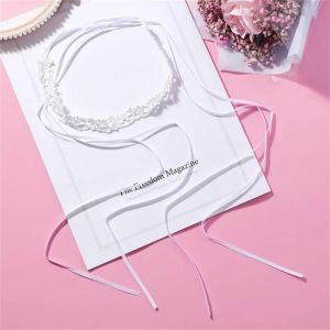 Ruban Fait &Agrave; La Main Dentelle Collier Claviculaire Cha&icirc;ne Femmes Collier Bijoux (Ruban Blanc) - Neuf