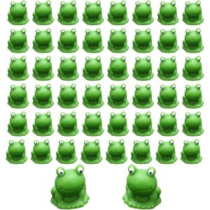 Mevronisshop-50 Pi&egrave;ces Mini Grenouille, Mini Grenouille En R&eacute;sine, Figurines Miniatures Grenouilles, Pour Jardin, Maison, Bureau, D&eacute;coration - Neuf