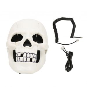 HJLIAN Telephone innovant en forme de tete de mort, decoration de table blanche pour la maison et le bureau - Neuf