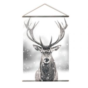 Toile murale imprim&eacute;e cerf style arty - Neuf