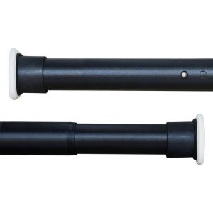 Tringle Extensible pour Rideau de Douche 260-310CM sans Perçage en Acier Composé Noir Mat Diamètre 32mm Barre Télescopique Multifonction pour Rideau/Vêtement - Neuf