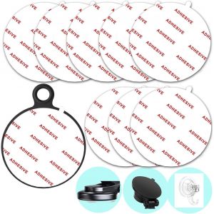 CHENG-Lot de 8 de 2,76"",70 mm [Facile à décoller] Remplacement adhésif collant à très forte adhérence,Tampons double face circulaires de colle pour support de téléphone portable pour voiture (Blanc) - Neuf