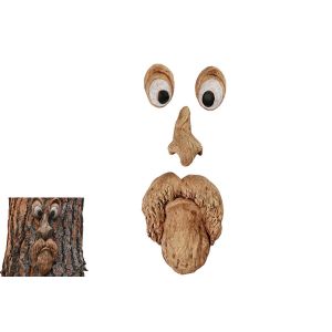 Statue De Visage D'arbre, D&eacute;coration Ext&eacute;rieure Pour Jardin, Design Amusant De Vieil Homme, En R&eacute;sine, Facile &Agrave; Accrocher - Neuf