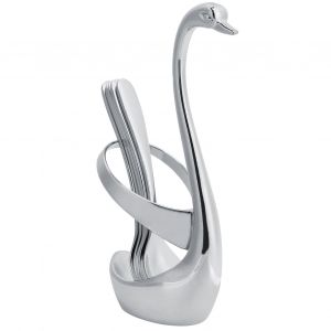 Hjlian Cuilleres De Cuisine Avec Support En Forme De Cygne Kit De Couverts Innovant En Acier Inoxydable - Neuf