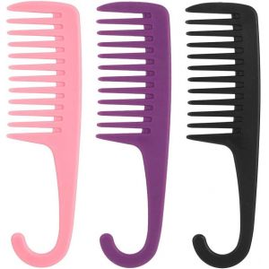 Lot De 3 Peignes À Cheveux Larges Et Larges, Pour La Douche, Les Boucles Et Les Cheveux Mouillés, Pour Démêler Les Cheveux Longs, Mouillés Ou Bouclés - Neuf