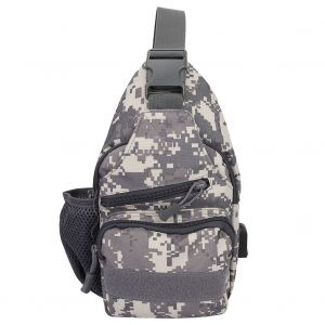 Sac A Bandouliere Tactique D'exterieur, Sac De Poitrine Militaire Avec Port De Chargement Usb (Acu) - Neuf