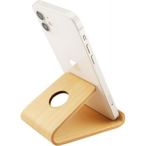 Support De Téléphone Portable En Bois De Bouleau-Support Ergonomique Pour Iphone,Samsung,Ipad,Kindle-Support De Téléphone Portable Pour Bureau,Lit Et Bureau-Support Ergonomique Pour - Neuf