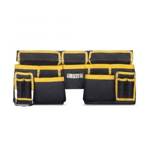 Ceinture à outils avec 11 poches, pochette à outils, tissu Oxford imperméable, avec sangles réglables, pour électriciens, charpentiers et maçons - Neuf