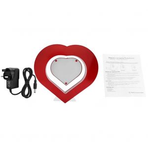 Hjlian Cadre Photo Magnetique A Led En Forme De Cour Rouge, A Levitation, Decoration Pour La Maison, Le Bureau Ou Un Mariage, Royaume-Uni - Neuf