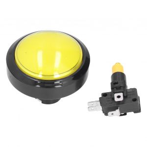 Grand Bouton Convexe De 60 Mm, 2 Interrupteurs A Pied Avec Lumiere Led Pour Console De Jeu Crane Machine, Jaune - Neuf