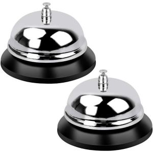 Lot de 2 horloges de service de restaurant en acier inoxydable, 8,5 x 6 cm - Neuf