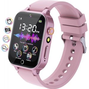 Montre Connect&eacute;e Enfant Fille Gar&ccedil;on Avec 26 Jeux Podom&egrave;tre Rose - Neuf